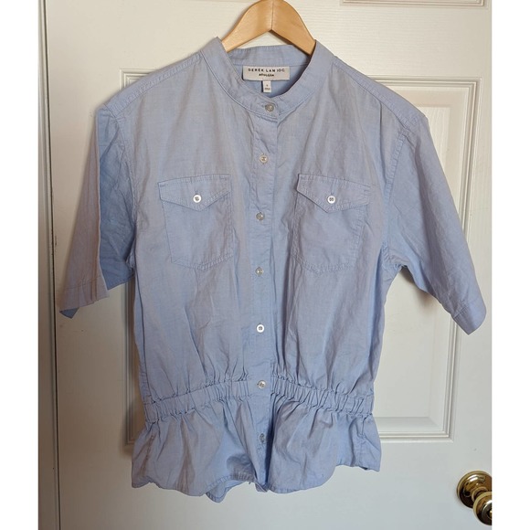 NWOT Athleta Derek Liam IOC Short Sleeve Button Down Shirt Small - Picture 2 of 12